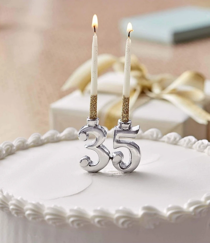 Mariposa Number Birthday Candle Holder Set
