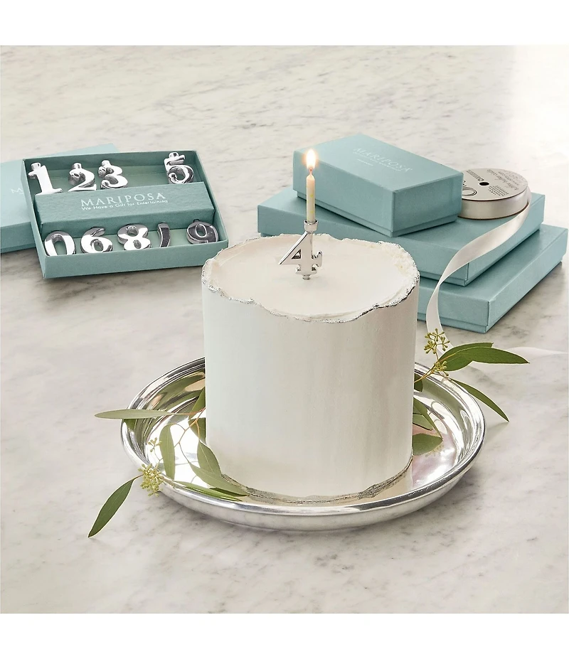 Mariposa Number Birthday Candle Holder Set