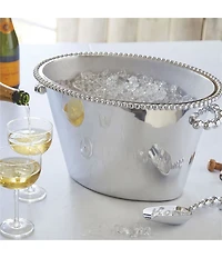 Mariposa Pearled Collection Beaded Double Ice Bucket