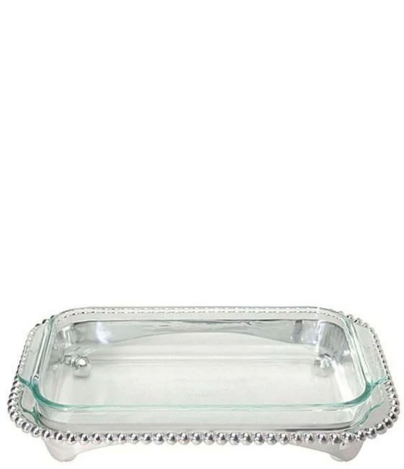 Mariposa Pearled Collection Oblong Casserole Pyrex 3 Qt. Caddy