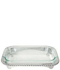 Mariposa Pearled Collection Oblong Casserole Pyrex 3 Qt. Caddy