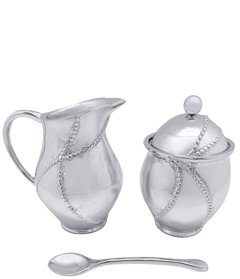 Mariposa Sueno Collection Beaded Creamer & Sugar Set
