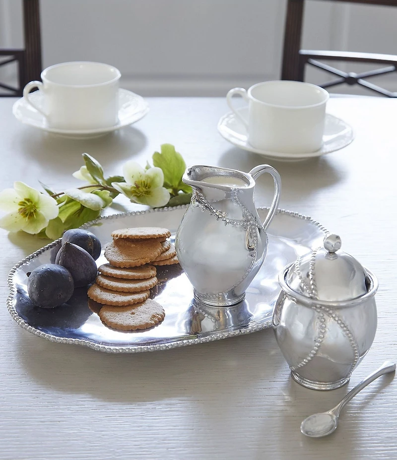 Mariposa Sueno Collection Beaded Creamer & Sugar Set