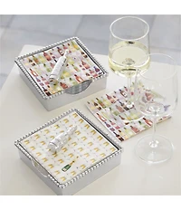 Mariposa Wine Bottle Beaded Collection Napkin Box Set