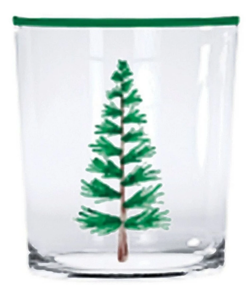 Mariposa Woodland Trees Double Old Fashion Glasses, Set of 4