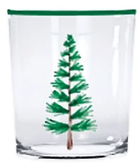 Mariposa Woodland Trees Double Old Fashion Glasses, Set of 4