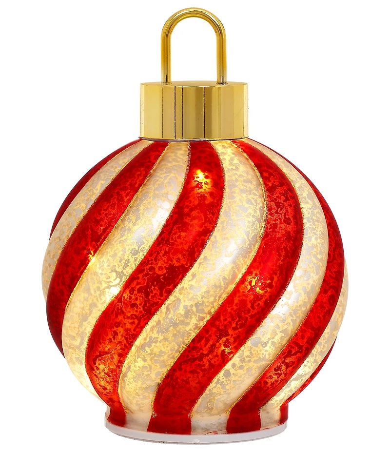 Mark Roberts Candy Swirl Tabletop Ornament With LED Set Of 2