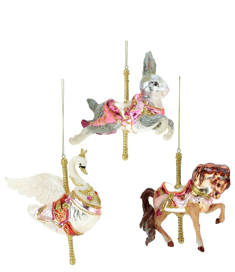 Mark Roberts Carousel Ornament Box Of 3