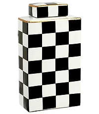 Mark Roberts Checkered Box Decorative Jar with Lid