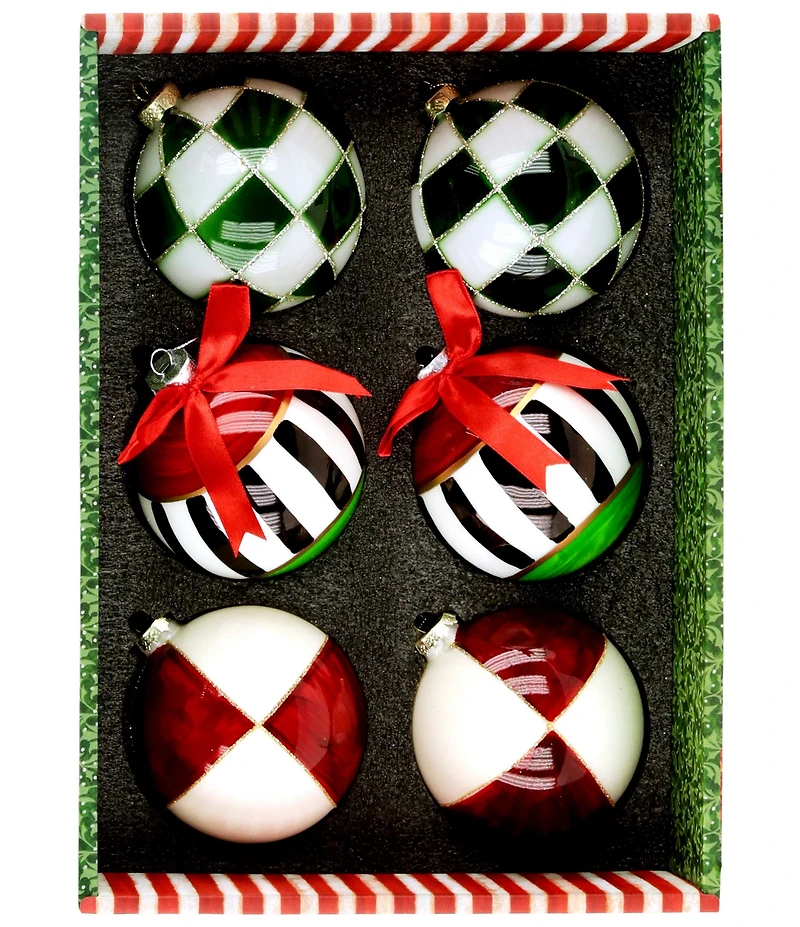 Mark Roberts Christmas Ball Ornament, Box Of 6