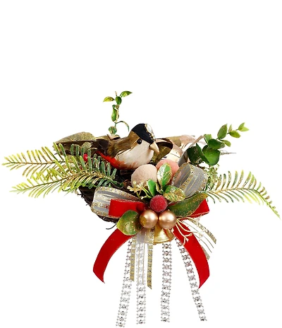 Mark Roberts Christmas Bird Nest Ornament Set Of 3