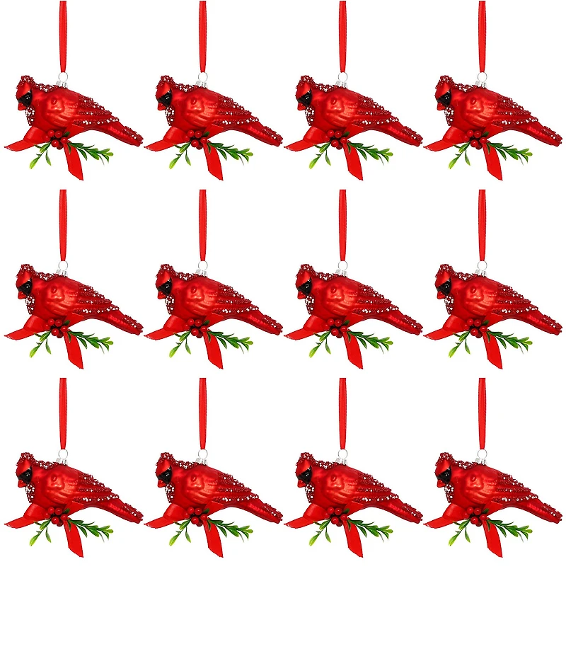 Mark Roberts Christmas Cardinal Ornament Set Of 12