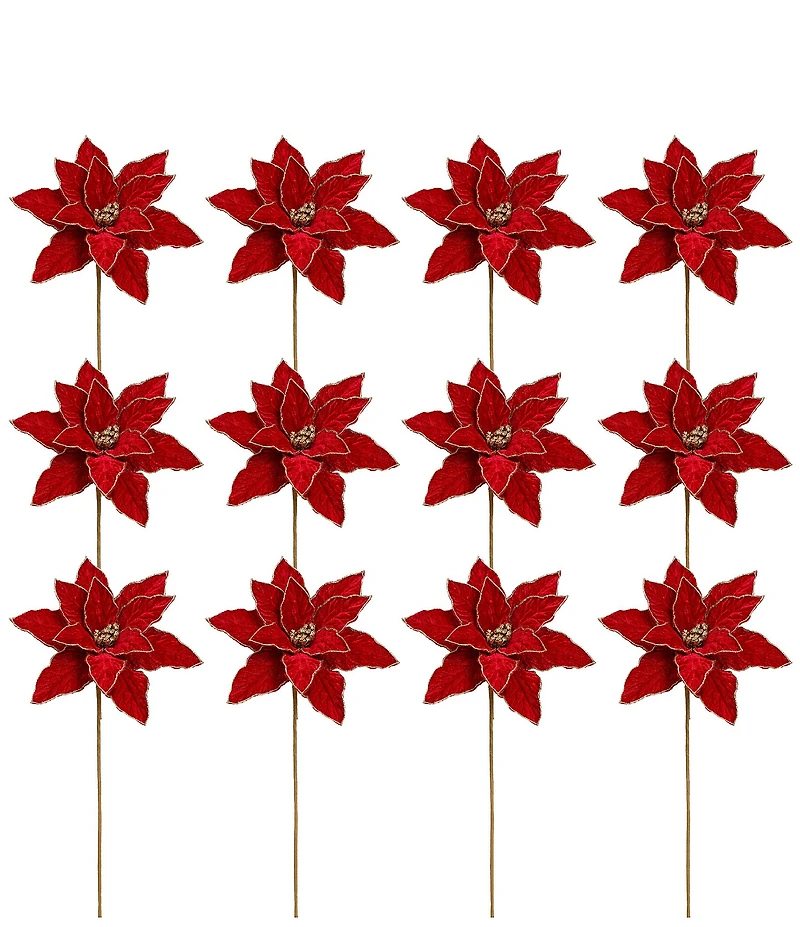 Mark Roberts Classic Poinsettia Spray Set of 12