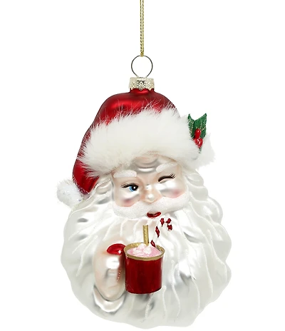 Mark Roberts Coffee Santa Ornament, Set of 6