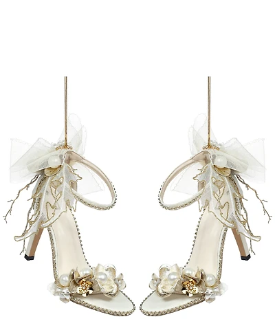 Mark Roberts Diamond Strap Ivory Shoe Ornaments, Set of 2