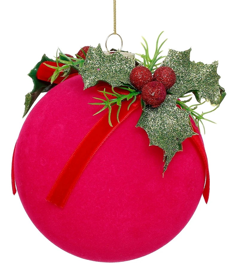 Mark Roberts Festive Bow Holly Ornament, Box Of 6