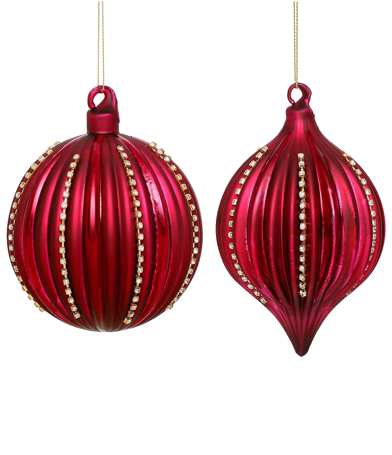 Mark Roberts Festive Striped Ornament, Box Of 6