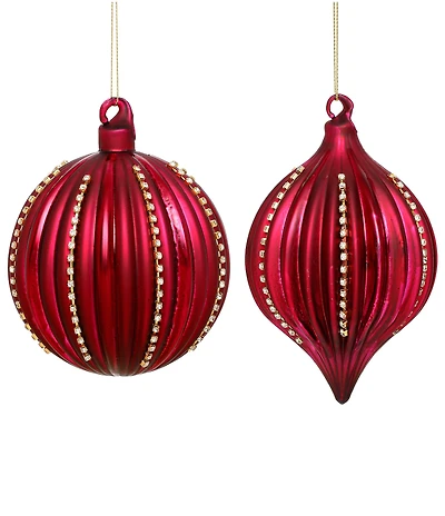 Mark Roberts Festive Striped Ornament, Box Of 6