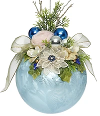 Mark Roberts Floral Jeweled Frosted Ornament