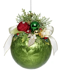 Mark Roberts Floral Jeweled Frosted Ornament
