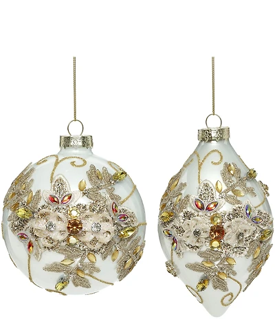 Mark Roberts Floral Jeweled Ornament