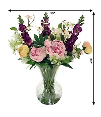 Mark Roberts Garden Flower Floral Arrangement Set and Vase