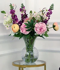 Mark Roberts Garden Flower Floral Arrangement Set and Vase