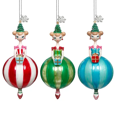 Mark Roberts Girl On Candy Cane Ornaments