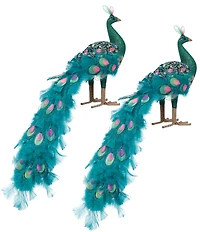 Mark Roberts Glamorous Peacock, Set of 2