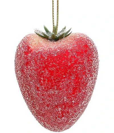Mark Roberts Holiday Collection 24-Piece Frosted Strawberry Hanging Boxed Ornament Set