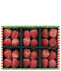 Mark Roberts Holiday Collection 24-Piece Frosted Strawberry Hanging Boxed Ornament Set