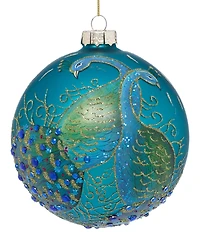Mark Roberts Holiday Collection 3-Piece Peacock Ball Hanging Boxed Ornament Set
