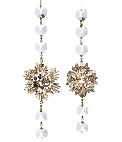 Mark Roberts Holiday Collection 6-Piece Assortment Jeweled Starburst Hanging Ornament Set