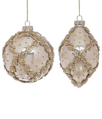 Mark Roberts Holiday Collection 6-Piece Assortment Vine Scroll Hanging Boxed Ornament Set