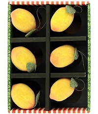Mark Roberts Holiday Collection 6-Piece Frosted Lemon Hanging Boxed Ornament Set