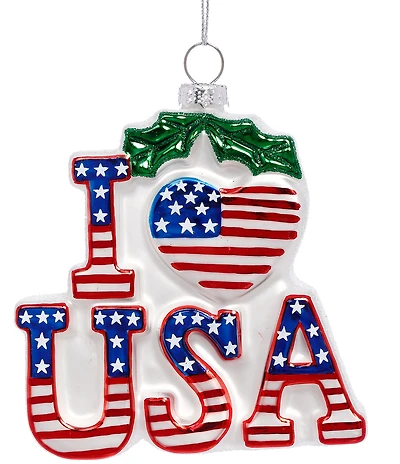 Mark Roberts Holiday Collection 6-Piece Patriotic I Love USA Americana Hanging Ornament Set