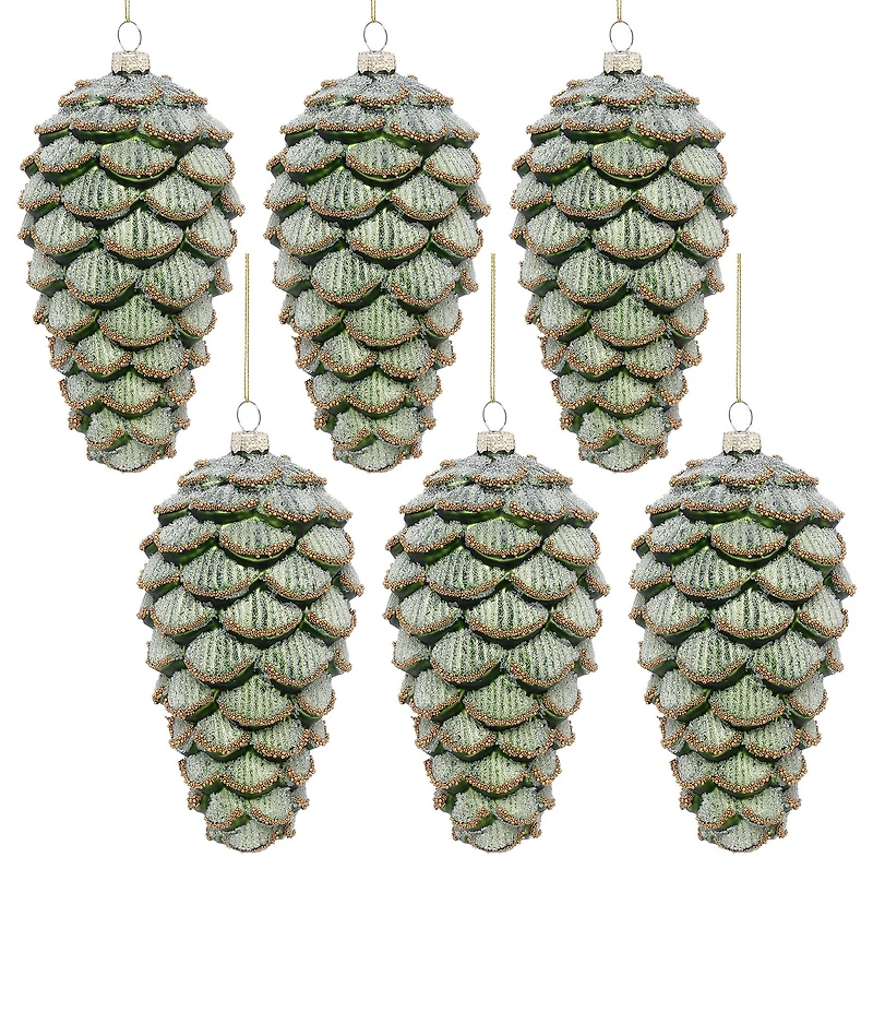 Mark Roberts Holiday Collection 6-Piece Pinecone Shape Hanging Ornament