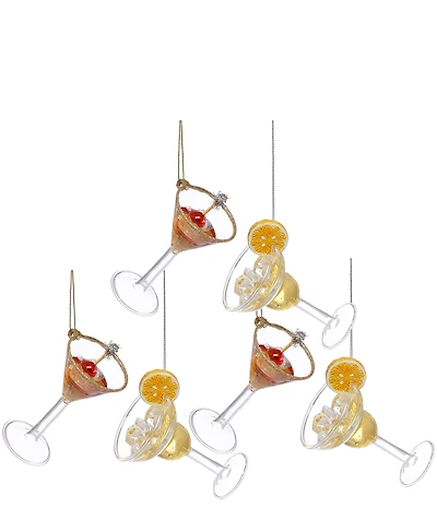 Mark Roberts Holiday Collection Assorted Margarita Cocktail Hanging Ornament, Set of 6