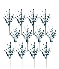 Mark Roberts Holiday Collection Glitter Leaf Berry Spray Pick, Set of 12