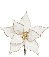 Mark Roberts Holiday Collection Glitter Poinsettia Pick, Set of 12