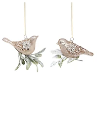 Mark Roberts Holiday Collection Glittered Bird Hanging Ornament, Set of 6