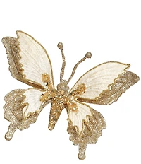 Mark Roberts Holiday Collection Gold Glitter Fantasy Butterfly Clip Set Of 12
