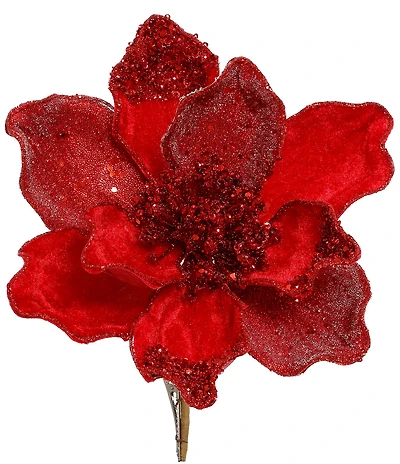 Mark Roberts Holiday Collection Magnolia Flower Clip-on Pick, Set of 12