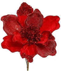 Mark Roberts Holiday Collection Magnolia Flower Clip-on Pick, Set of 12