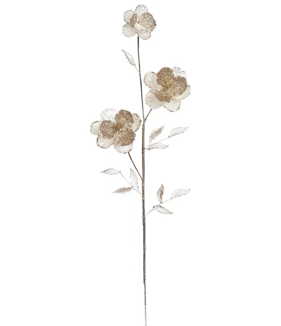 Mark Roberts Holiday Collection Magnolia Glitter Spray Pick, Set of 12