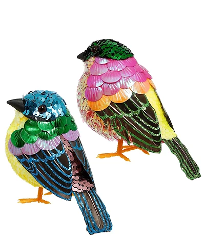 Mark Roberts Holiday Collection Sequined Bird, Large, Set of 6
