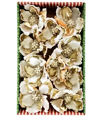 Mark Roberts Holiday Collection Sparkling Magnolia Bloom White Clip, Box of 12