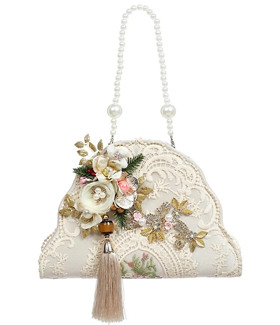 Mark Roberts Ivory Bag, Pearl Ornament