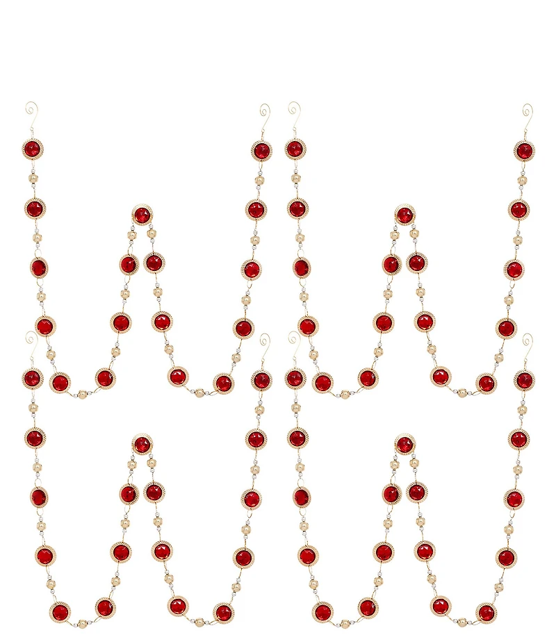 Mark Roberts Jeweled Bead Garland Set Of 4