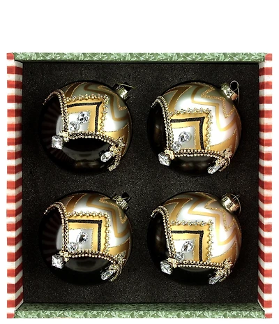 Mark Roberts Jeweled Chevron Ornament, Box Of 4